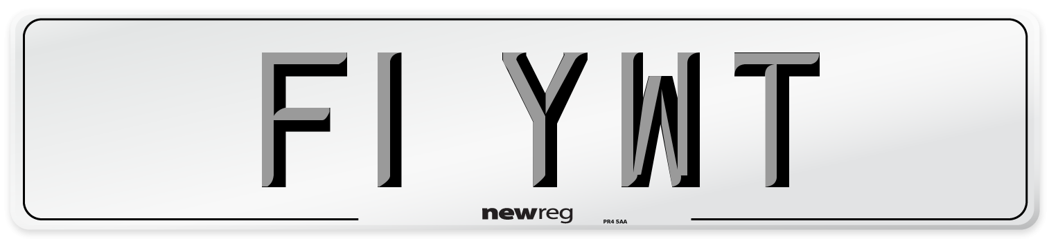 F1 YWT Number Plate from New Reg